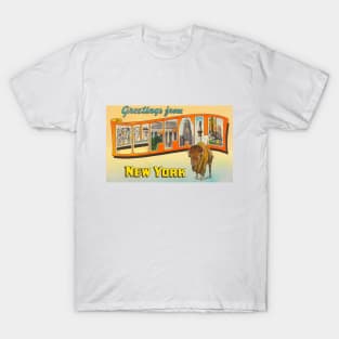 Greetings from Buffalo, New York - Vintage Large Letter Postcard T-Shirt